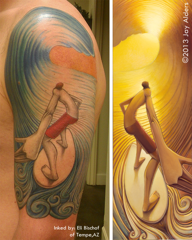 Surfing Tattoo Art 