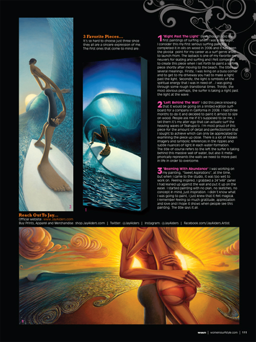 Womens Surf Style Magazine- Surf Art Jay Alders