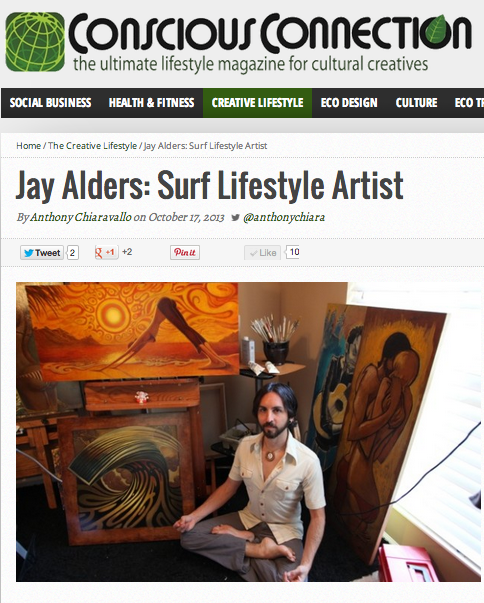 Artist Interview with Jay Alders in Conscious Connection Magazine