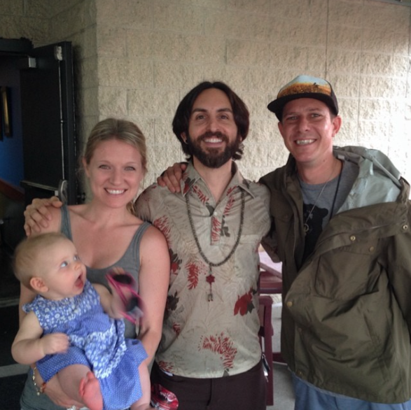 Jay Alders & family with Stefan Lessard from DMB