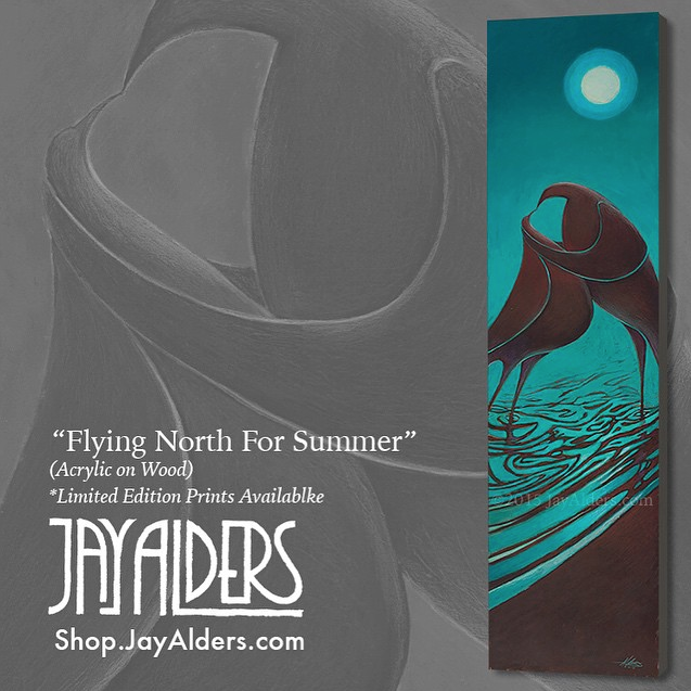 Flying North for Summer-Birds Art-Jay Alders