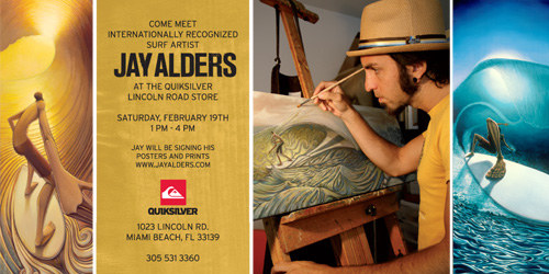 Jay Alders,Surf Artist appearance at Quiksilver Store onLincoln_Road,Miami