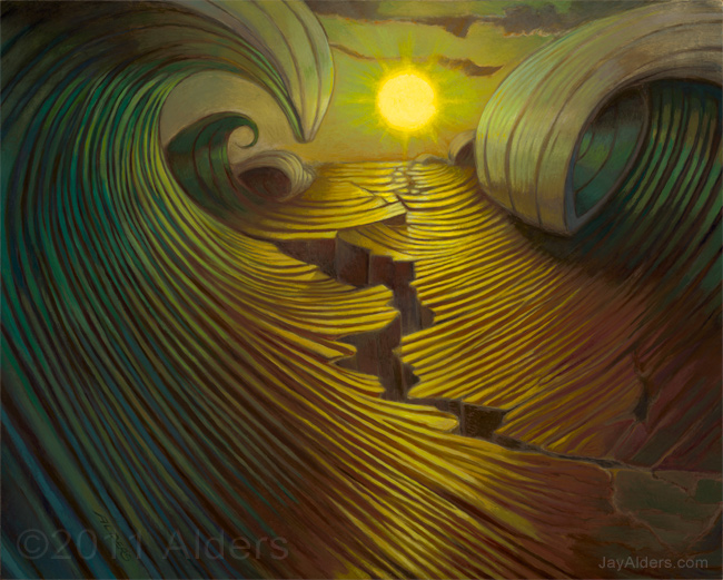 Shifting Perception, A Japan Tsunami inspired painting by Jay Alders