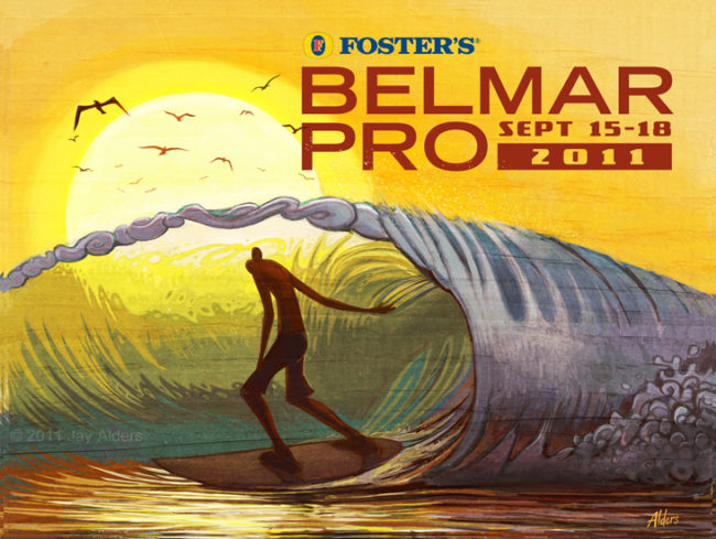 Belmar Pro Surfing Contest Poster by Jay Alders