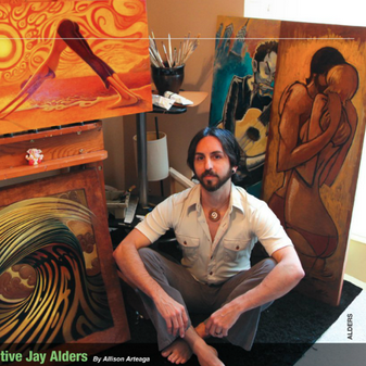 Jay Alders in his art studio gets interviewed by ESM