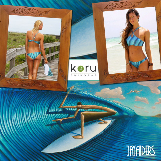 BLUESWEL_eco_bikini Eco friendly Jay Alders artistic swimwear, Blue Swell