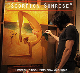 Scorpion Sunrise Yoga Art by Jay Alders