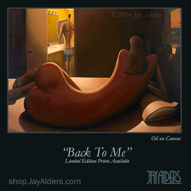 Back to me- Surrealist Oil Painting by Jay Alders
