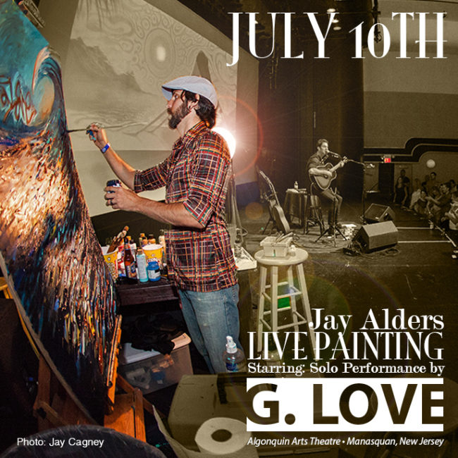 Jay Alders Live Art Painting with G Love in Manasquan NJ