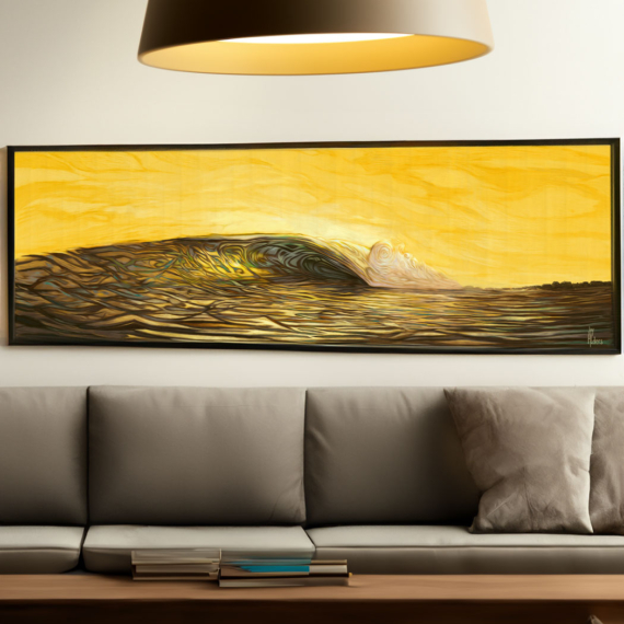 18th and Ocean - Modern beach art print on canvas of an ocean wave by artist Jay Alders.