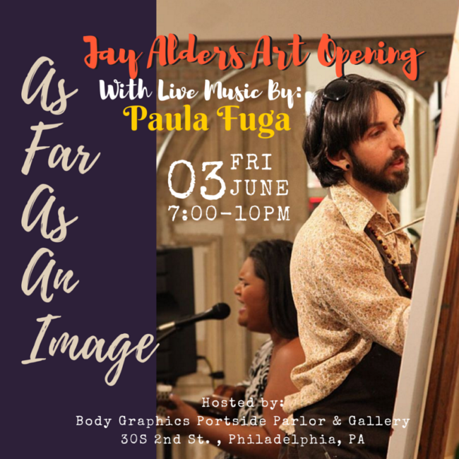 Jay Alders art opening in Philly with Paula Fuga