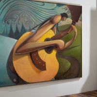 アート・デザイン・音楽 Views on Nudes Bill Jay Bend in the Road - Archival Museum Quality Print Acoustic Guitar