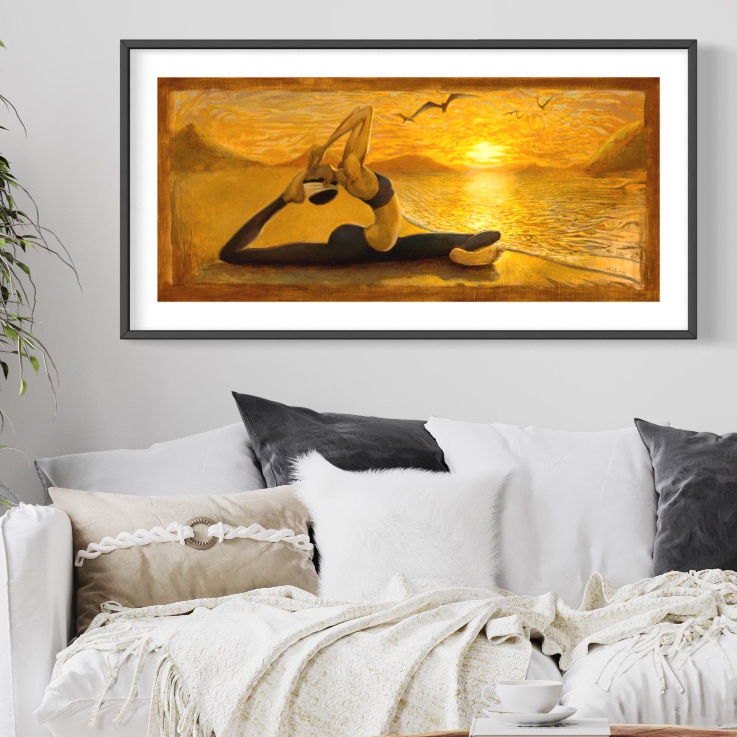 Canvas Poster Modern Art Yoga Breathe Print Yoga Pose Canvas