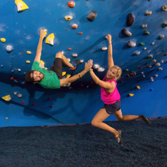 Sasha DiGiulian and Jay Alders Climbing Bouldering