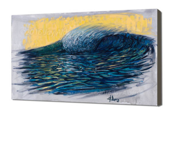 Local Glow - ocean wave surfing art