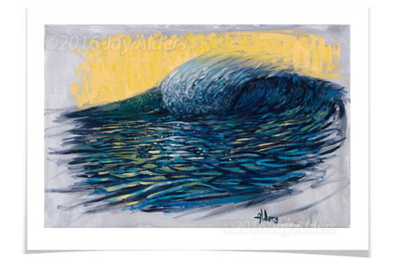 Surf art print on paper - local glow