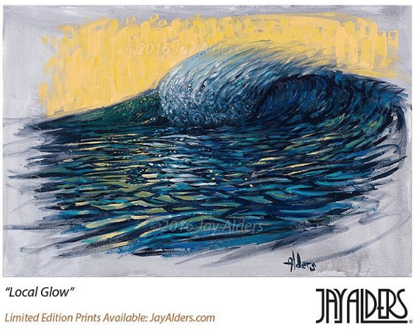 Local Glow, surf art print by Jay Alders