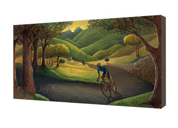 Mountainside Cruise - Modern cycling art by Jay Alders