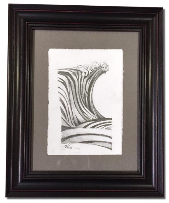 Original Drawing in Custom Frame - Untitled #5110