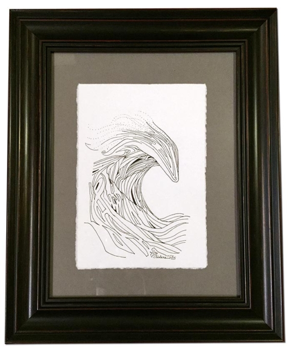 Original Drawing in Custom Frame - Untitled #5114