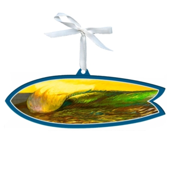 Dune Patrol surfing art xmas ornament