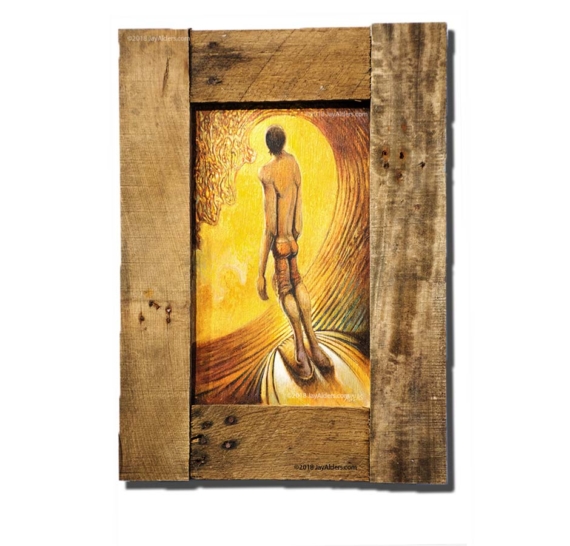 Golden Opportunity contemporary surfer artwork by Jay Alders