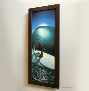 right past the light surf art canvas print in frame by jay alders