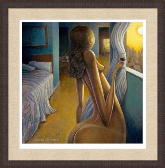 Warm Stare framed Art Print by Jay Alders