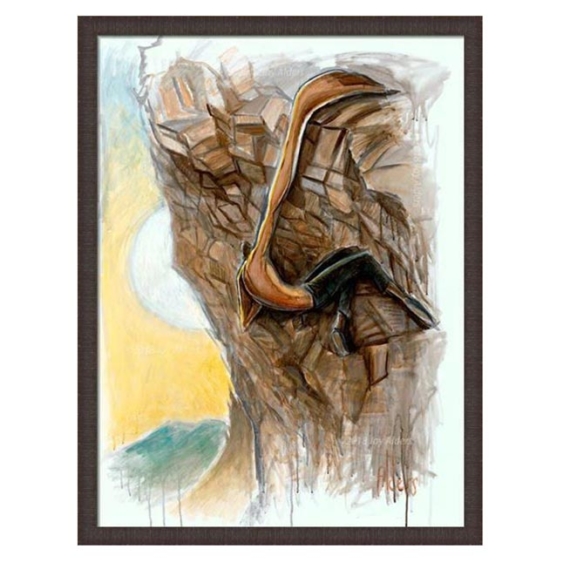 Rock climbing canvas art print Mile High