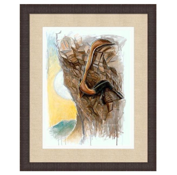 Mile High Framed Climbing Art Print by Jay Alders