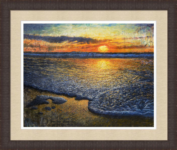 Framed beach art print "Sea Quell"