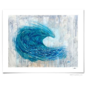 Blue ocean surf art print by Jay Alders