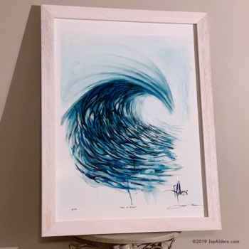 Wave of Blues - contemporary wave ocean art print