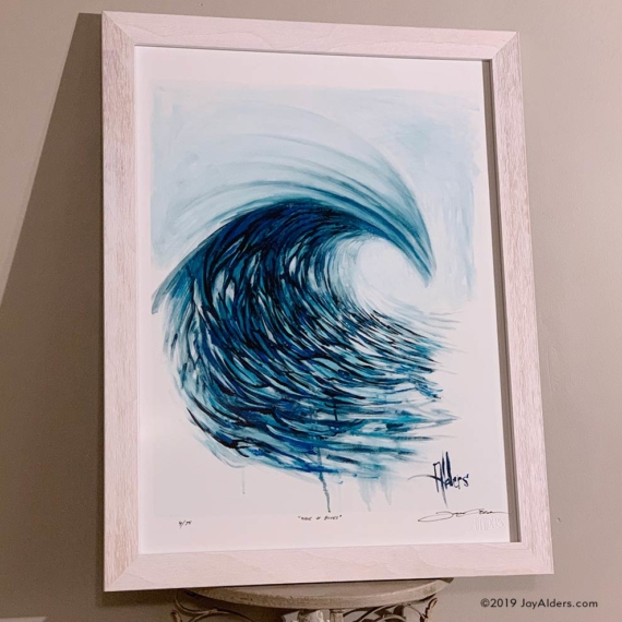 Wave of Blues - contemporary wave ocean art print