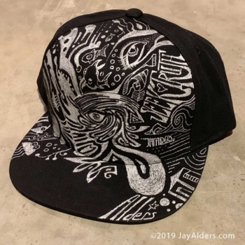 Hand-drawn grafitti Hat by Jay Alders