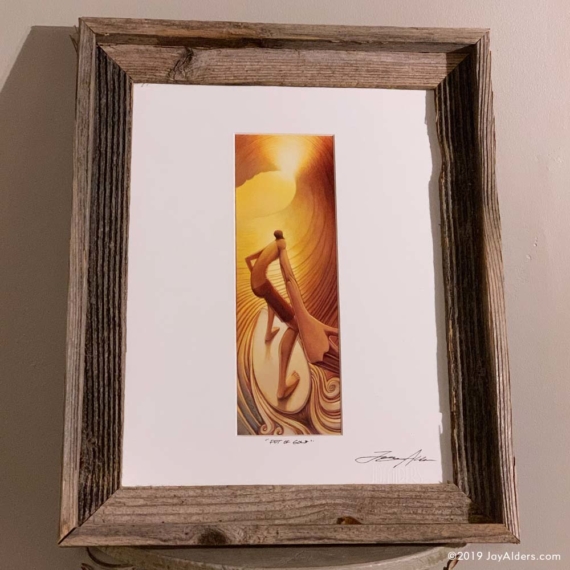 contemporary modern surf art framed print "Pot of Gold" by artist Jay Alders