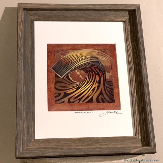 throwing lines - framed and signed surf art print by Jay Alders
