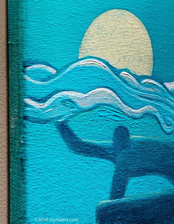 "Floating By" - Original Surf Genre Painting - Image 2