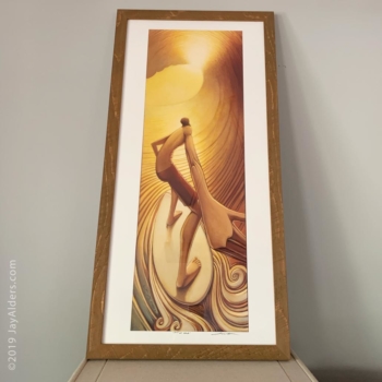 pot of gold - elongated surfer modern art print by jay alders