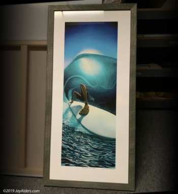 Right Past The Light elongated surfer figure art