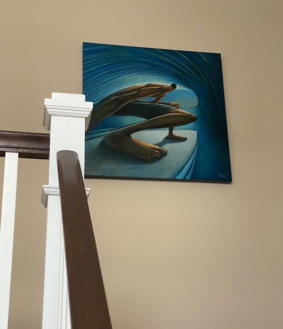 Elongated Surfer Artwork for the home by Jay Alders