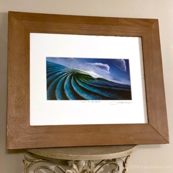 Out of the Blue - Oceanscape wave art in frame by surfer artist Jay Alders