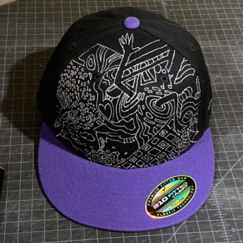 custom drawn doodle hat by Jay Alders