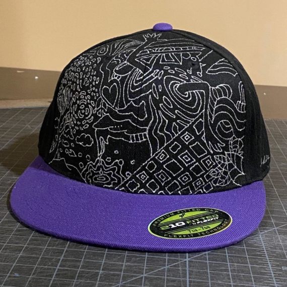 custom drawn doodle hat by Jay Alders