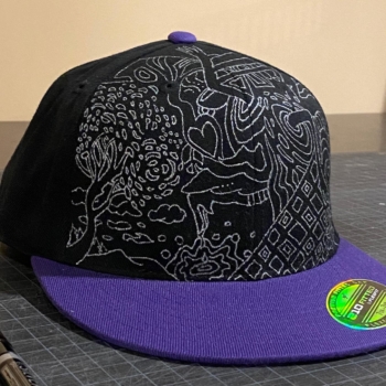 custom drawn doodle hat by Jay Alders