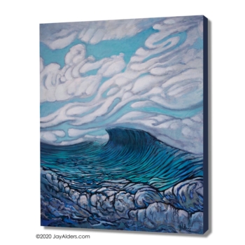 Rising Up - Ocean Wave contemporar Painting by Jay Alders
