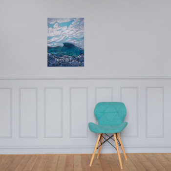 Rising Up - Ocean Art Poster print by Jay Alders in clean contemporary interior design