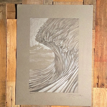 big ocean wave drawing 5-21-20 by Jay Alders
