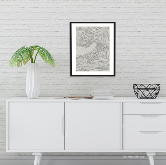 surfing inspired art for interior decor by alders