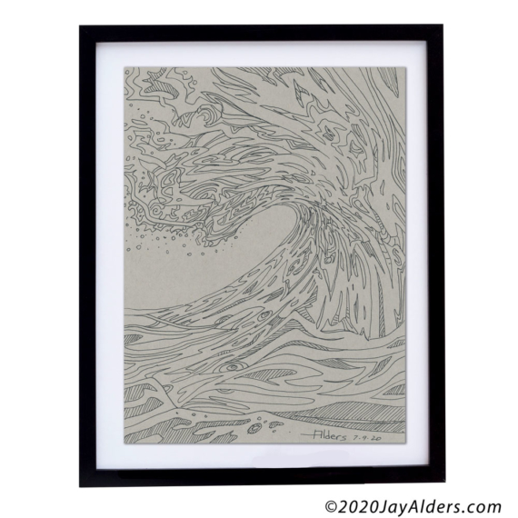 wave art 7920 by Jay Alders line art